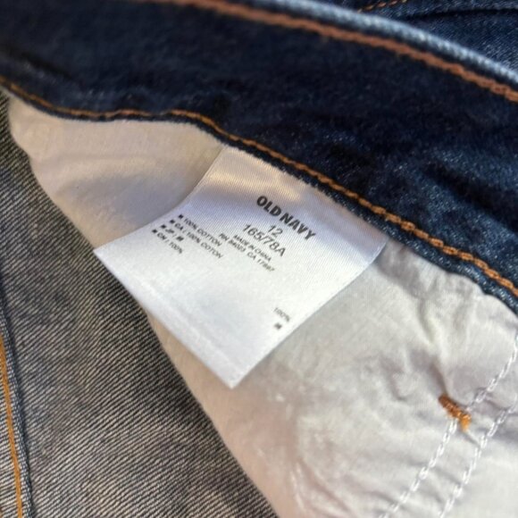 Old Navy Distressed Denim Mini Skirt - Blue - Picture 6 of 6